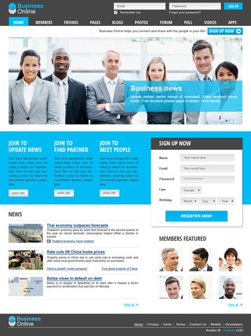 Giao diện Business Theme v1.4 – Cho phpFox&nbsp;3.x