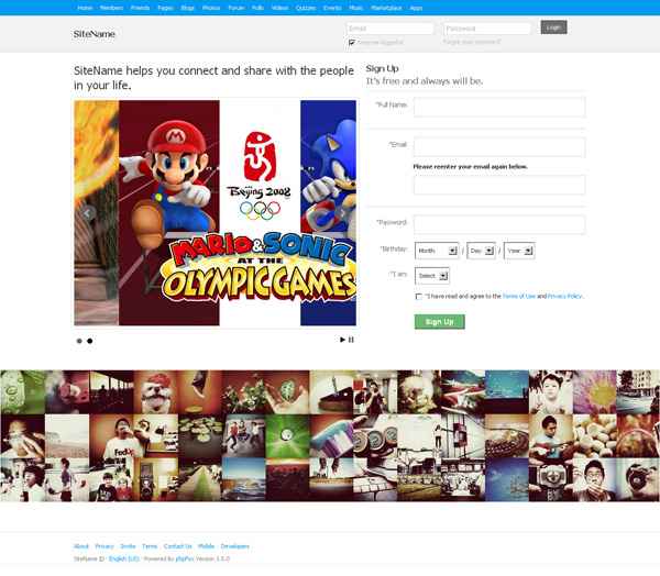 Pixelicious v1.0 – Giao diện cho phpFox&nbsp;3.x