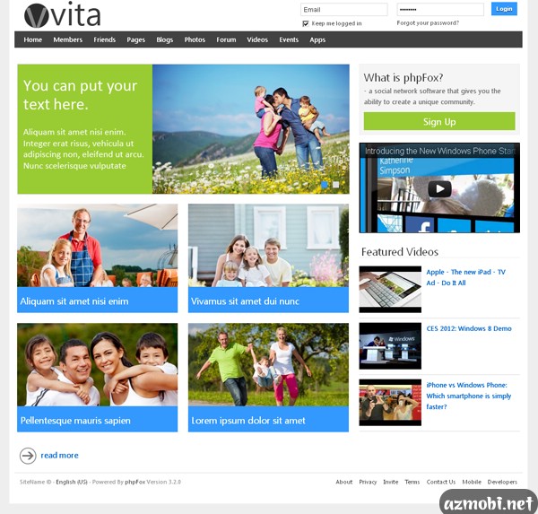 TM Vita v1.1 Giao diện cho phpFox&nbsp;3.x